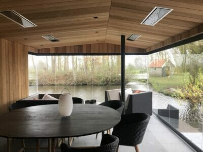 Schiebe Dreh Anlage aluminium glas 16 -Terrassendach