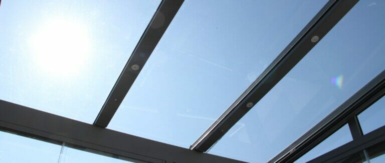 Terrassenüberdachung mit Alu und Glas