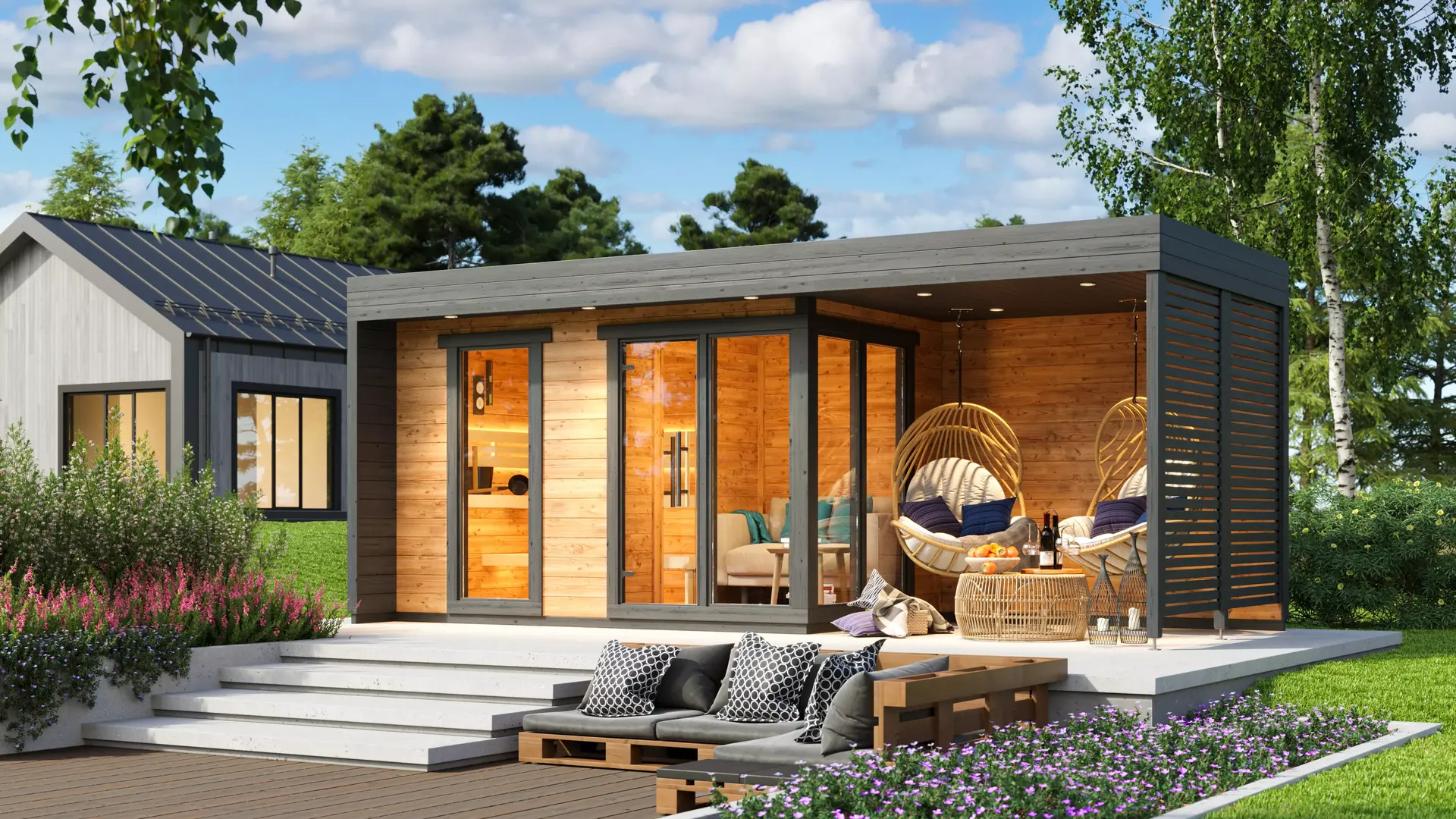 Das Terrasseria Outdoor-Sauna Komplettpaket