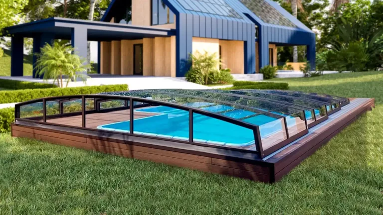 Poolüberdachungen 9 Poolüberdachung mit Aufbau