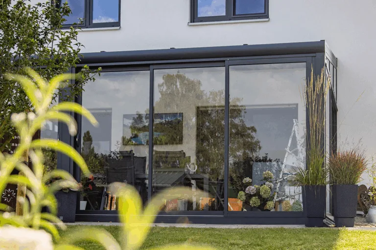 gerahmte Schiebeanlage