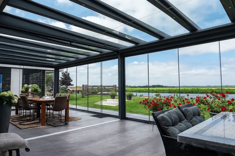 Terrassendach mit Glas