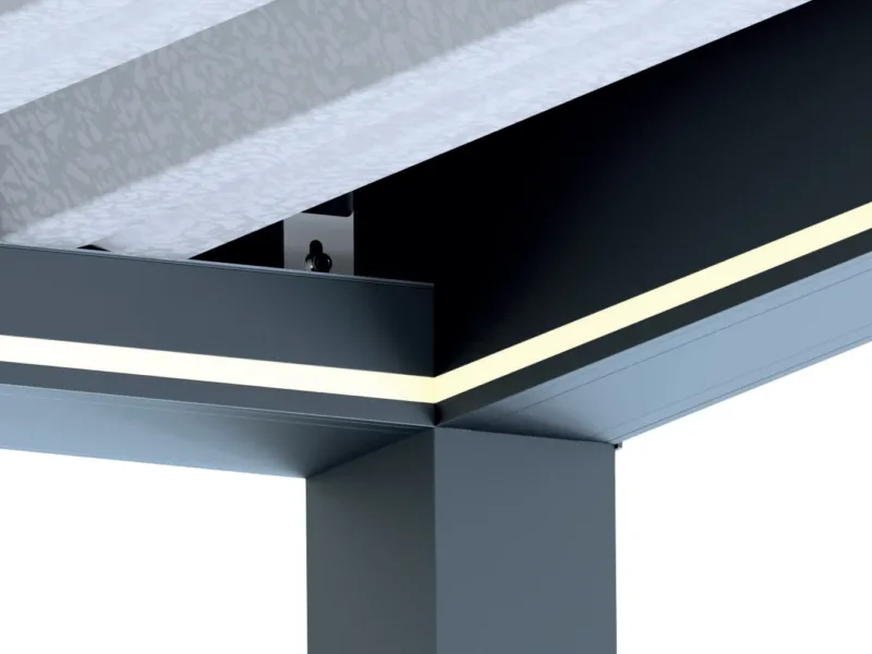 Aluminium Carport 9 carport mit led2 -Terrassendach