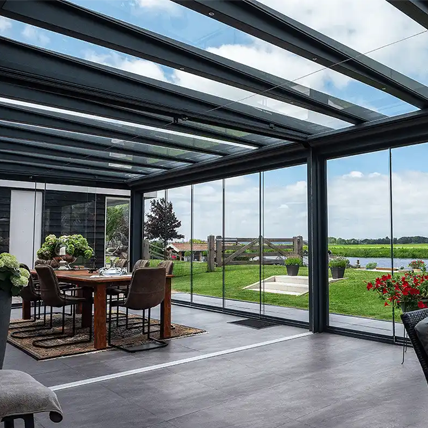 Kaltwintergarten Glas Schiebeanlagen