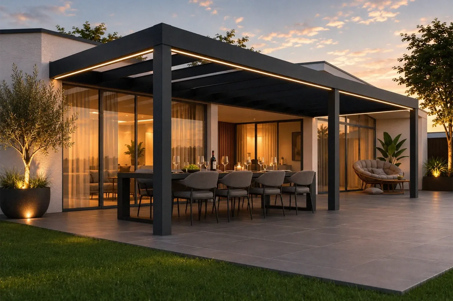 Herbstaktion Terrasseria Cube: LED-Licht gratis und 10 % aufs Dach